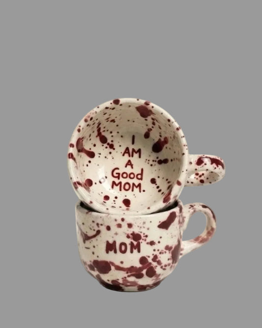 Bordeaux Speckle Mom Cup-                 I AM A GOOD MOM